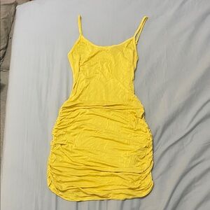 Le Chateau Sunshine Yellow Mini Dress